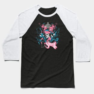 Ghost Retro Pink Baseball T-Shirt